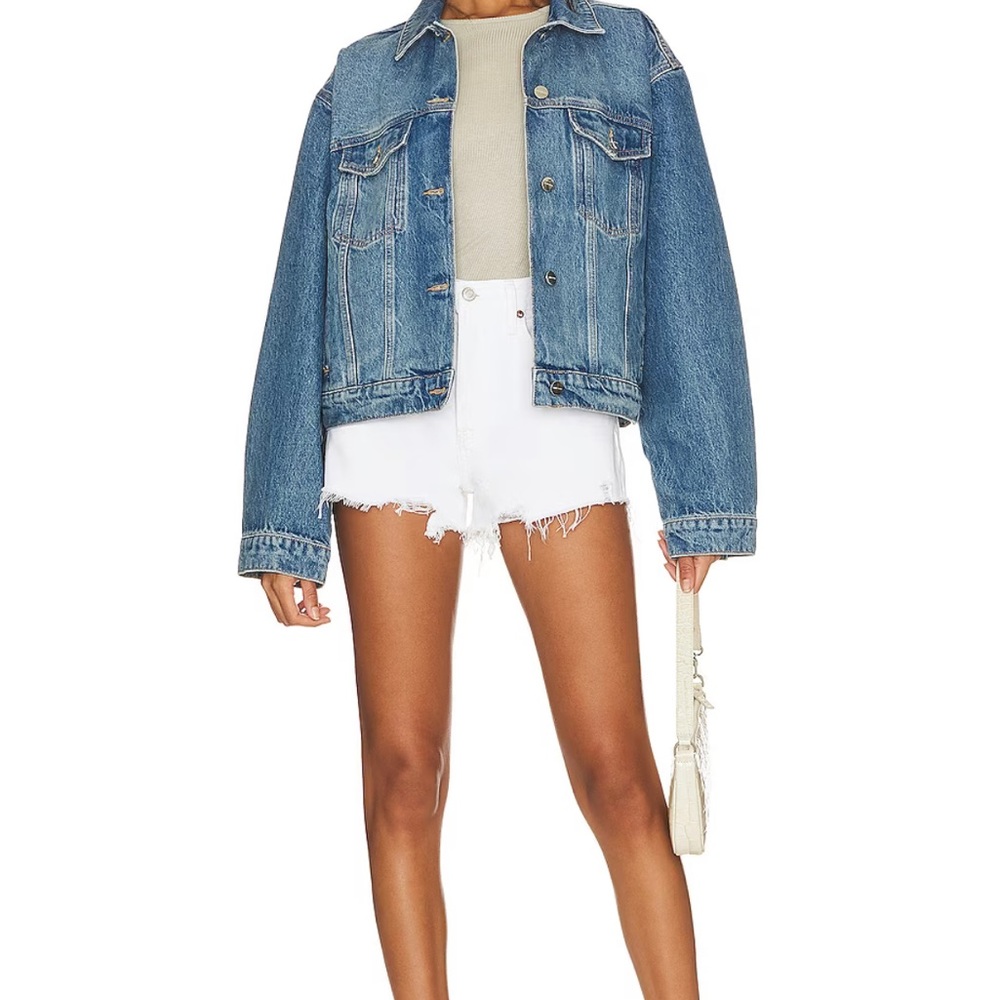 Agolde Parker White Short Shorts, Size 29